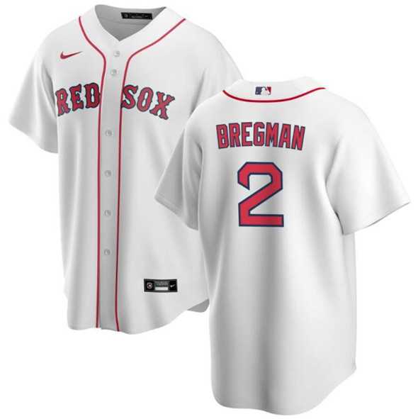 Men%27s Boston Red Sox #2 Alex Bregman White 2024 Cool Base Stitched Jersey Dzhi
